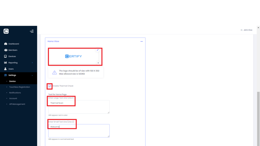 Settings – Help Certify – CERTIFY.me